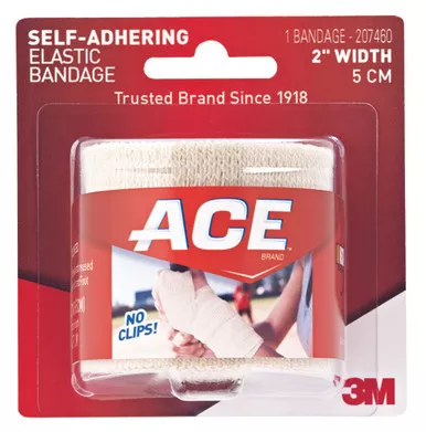 3M Healthcare 207460 - Elastic Bandage 3M™ ACE™ 3 Inch Width Self-Adherent Closure Tan NonSterile Standard Compression