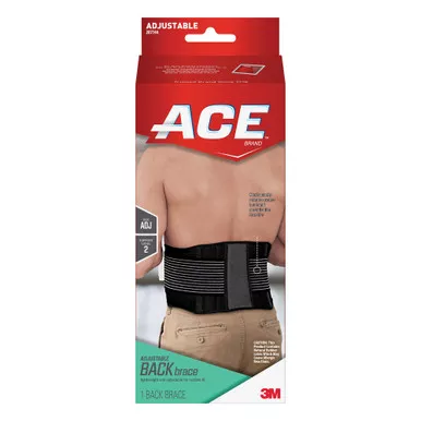 3M Healthcare 207744 - Back Support Ace™ One Size Fits Most Hook and Loop Closure Up to 48 Inch Waist Circumference Adult