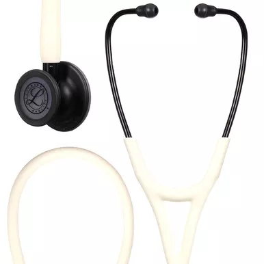 3M Littmann Cardiology IV Diagnostic Stethoscope, Black Matte-finish Chestpiece, Alabaster Tube