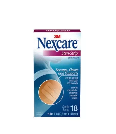 3M Skin Closure Strip Nexcare™ Steri-Strip™ 1/2 X 4 Inch Ventilated Strip White - Case of 12 - H1547-CS