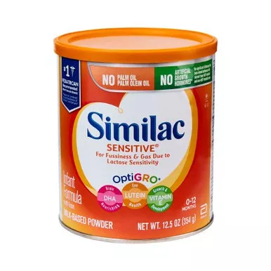 Abbott 5753978 - Infant Formula Similac Sensitive 12 oz. Can Powder Iron Lactose Sensitivity