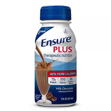 Abbott 58299 - Oral Supplement Ensure Plus Therapeutic Nutrition Milk Chocolate Flavor Liquid 8 oz. Bottle