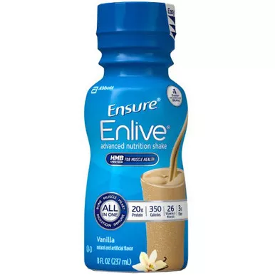 Abbott 64286 - Oral Supplement Ensure Enlive Advanced Nutrition Shake Vanilla Flavor Liquid 8 oz. Bottle