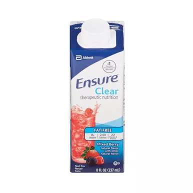 Abbott 64900 - Oral Supplement Ensure Clear Therapeutic Nutrition Mixed Berry Flavor Liquid 8 oz. Carton