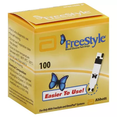 Abbott 99073012050 - Blood Glucose Test Strips FreeStyle 50 Strips per Pack