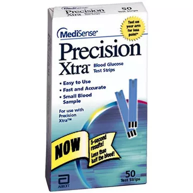 Abbott 9969565 - Blood Glucose Test Strips Precision Xtra 50 Strips per Pack