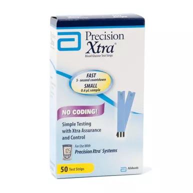 Abbott 9972865 - Blood Glucose Test Strips Precision Xtra 50 Strips per Pack