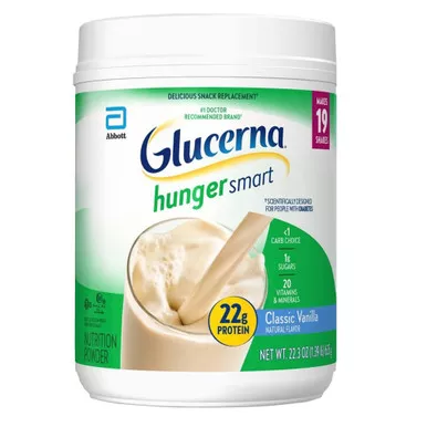 Abbott Nutrition 67768 - Oral Supplement Glucerna Hunger Smart Homemade Vanilla Flavor Powder 22.3 oz. Canister