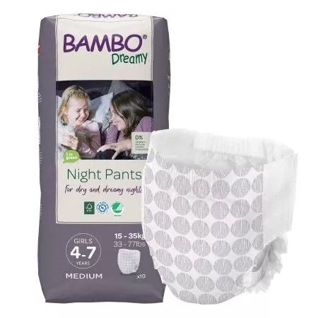Abena North America Female Youth Training Pants Bambo Dreamy Pull On with Tear Away Seams Size 4 to 7 Years Disposable Heavy Absorbency - Bag of 10 - 1000018874-BG