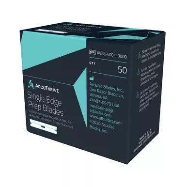 AccuTec Blades AVBL-4001-0000 - Surgical Prep Blade AccuThrive For Surgical Prep Handles Single Edge NonSterile