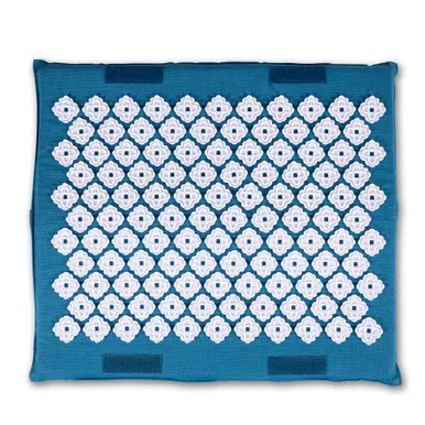 Acutens Incorporated KANSAPF - Kanjo Acupressure Foot Mat Sapphire / White Cotton-Linen Fabric / Memory Foam / Plastic 14 X 16 Inch
