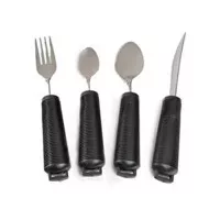 Alimed Grip Utensil Set, Black (4 piece) - REPLACES AZ81424