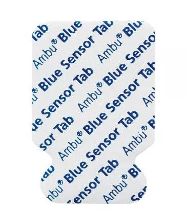 Ambu BS-TAB-2300/100 - ECG Resting Electrode BlueSensor 2300 Tab Connector Solid Gel Polymer Backing Adult Radiolucent 10 per Pack