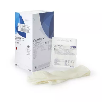 Ansell 20685775 - Surgical Glove GAMMEX Non-Latex PI Size 7.5 Sterile Polyisoprene Standard Cuff Length Micro-Textured White Chemo Tested