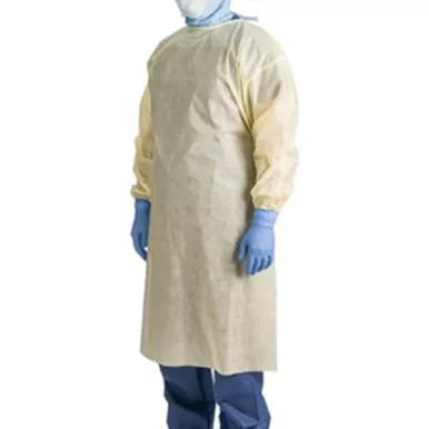 Aspen Surgical Products 51177 - Protective Procedure Gown Precept One Size Fits Most Yellow NonSterile AAMI Level 2 Disposable