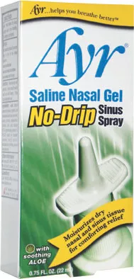 Ayr Saline Nasal Gel No-Drip Sinus Spray, 0.75 fl oz