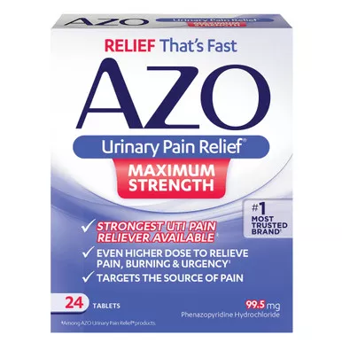 AZO Urinary Pain Relief Maximum Strength Tablets, 24 ct