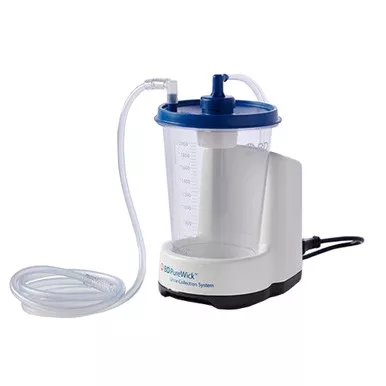 Bard PW100 - Urine Collection System PureWick™ Suction Pump, 2000 mL Collection Canister with Lid, Pump Tubing, Collector Tubing, Elbow Connector, 2 Privacy Covers, Power Cord