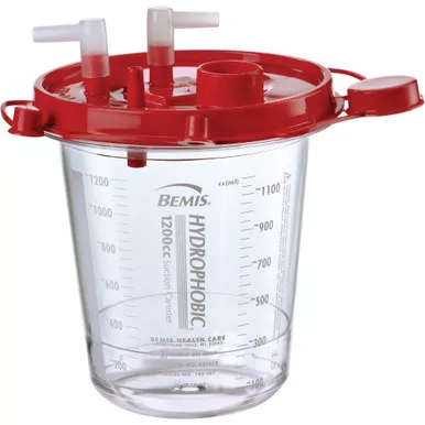 Bemis Healthcare 434410 - Rigid Suction Canister Hi-Flow™ 1200 mL Pour Lid