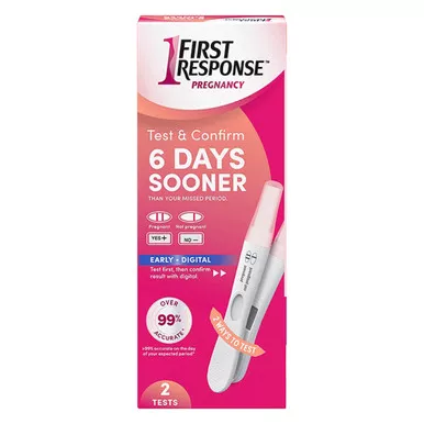 Church & Dwight 02260090125 - Reproductive Health Test Kit First Response hCG Pregnancy Test 2 Tests CLIA Waived