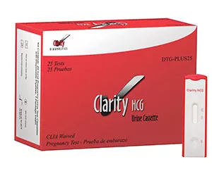 Clarity PLUS25 - CLARITY HCG Pregnancy test, Test Cassettes (Box 25) “CLIA Waived”