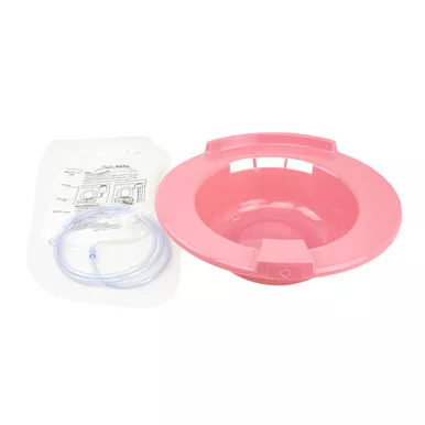 Denture Sitz Bath w/ Attachment & Instructions, 2 qt., Mauve