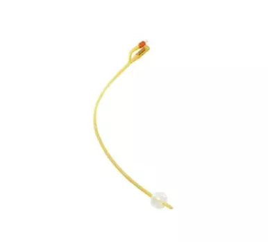 Dover 2-Way Hydrogel Coated Latex Coude Tip Urethral Urinary Catheter, 20FR, 30ML