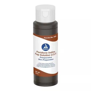 Dynarex 1413 - Povidone Iodine Prep Solution, 4 oz