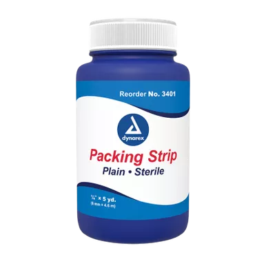 Dynarex 3401 - Packing Strip, Plain,Sterile, 1/4