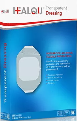 Healqu 9020905 - HEALQU Transparent Dressing 4 x 4 3/4