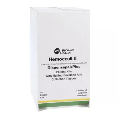 Hemocue 61130A - Cancer Screening Test Kit Hemoccult II Dispensapak™ Plus Fecal Occult Blood Test (FOBT) 40 Tests CLIA Waived