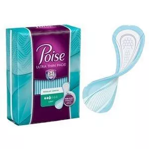 Kimberly Clark 51393 - Poise Ultra Thin Incontinence Pads, Light Absorbency, 28 Count, Regular Length, 9.45" Long