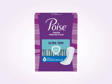 Kimberly Clark 51396 - Poise Ultra Thin Incontinence Pads, Moderate Absorbency, 18 Count, Regular Length, 10.24 " Long