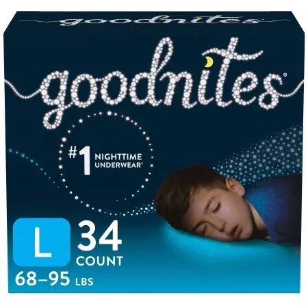 Kimberly Clark Male Youth Absorbent Underwear GoodNites Pull On with Tear Away Seams Size 6 / X-Large Disposable Heavy Absorbency - Pack of 9 - 53381-PK