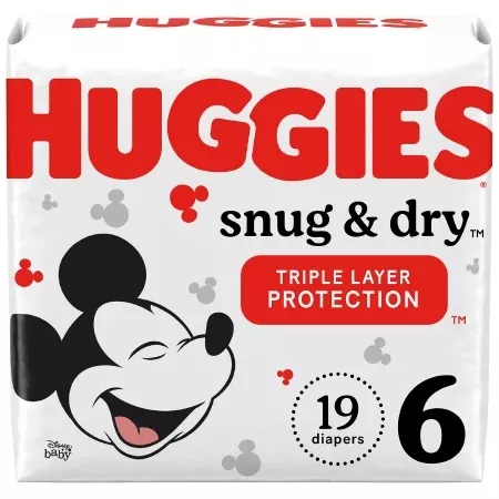 Kimberly Clark Unisex Baby Diaper Huggies Snug & Dry Size 6 Disposable Heavy Absorbency - Pack of 19 - 51470-PK
