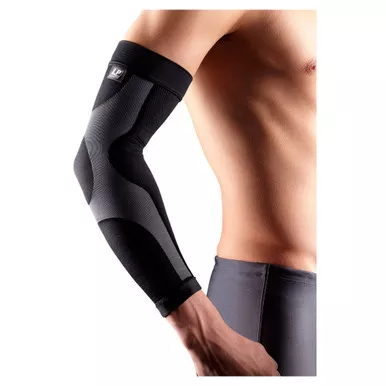 La Pointique L251-44 - Arm Power Sleeve, Black, Large, Compression Level Range Between 15 - 30mmHg