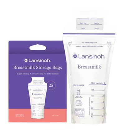 Lansinoh Breastmilk Storage Bags, 25 Count