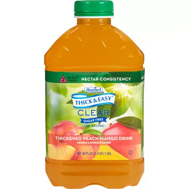 Lyons Magnus LLC 79018 - Thickened Beverage Thick & Easy Clear 46 oz. Bottle Peach Mango Flavor Liquid IDDSI Level 2 Mildly Thick