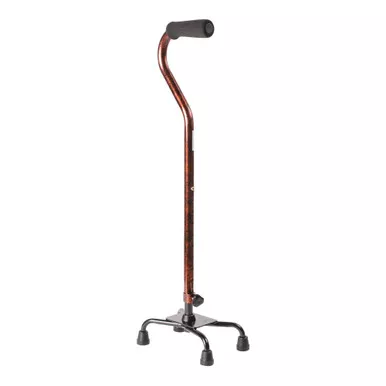 Mabis Healthcare 502-1333-9914 - Small Base Quad Cane DMI 29 to 38 Inch Height Copper