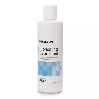 McKesson 137-5721 - Lubricating Ostomy Appliance Deodorant McKesson Lubricating, 8 oz., Squeeze Bottle, Unscented
