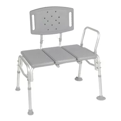 McKesson 146-12025KD-1 - McKesson Knocked Down Bariatric Bath Transfer Bench Arm Rail 18-1/4 to 23-1/4 Inch Seat Height 500 lbs. Weight Capacity