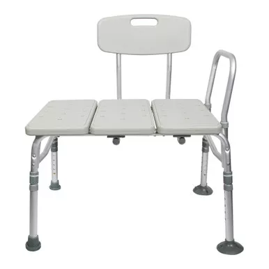 McKesson 146-RTL12031KDR - McKesson Knocked Down Bath Transfer Bench Removable Arm Rail 17-1/2 to 22-1/2 Inch Seat Height 400 lbs. Weight Capacity