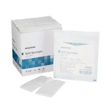 McKesson 16-42046 - Split Sponges McKesson 4 X 4, 6-Ply