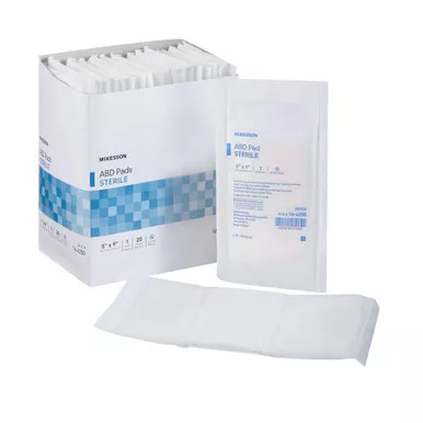 McKesson 16-4250 - Abdominal Pad McKesson 5 X 9 Inch Sterile 1 per Pack