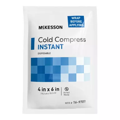 McKesson 16-9701 - Instant Cold Pack McKesson General Purpose 4 X 6 Inch Plastic / Calcium Ammonium Nitrate / Water Disposable
