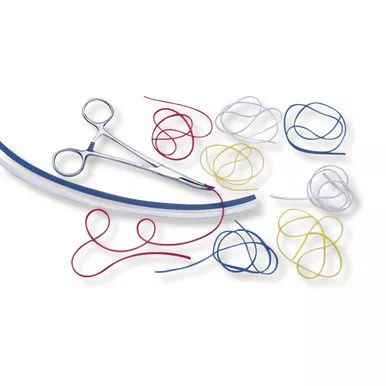 McKesson 19-11001 - Vessel Loop McKesson Mini Red Silicone Radiopaque Sterile 0.03 X 16 Inch