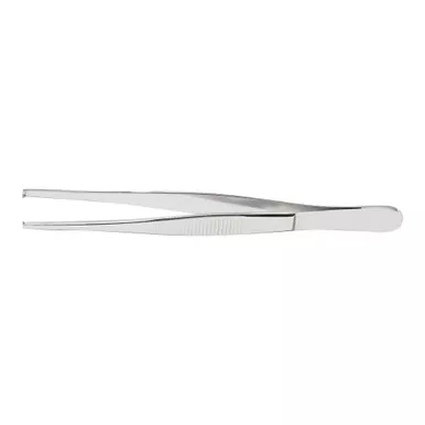 McKesson 43-1-753 - Tissue Forceps McKesson Argent™ 4-1/2 Inch Length OR / Surgical Grade German Stainless Steel NonSterile NonLocking Thumb Handle Straight 1 X 2 Teeth
