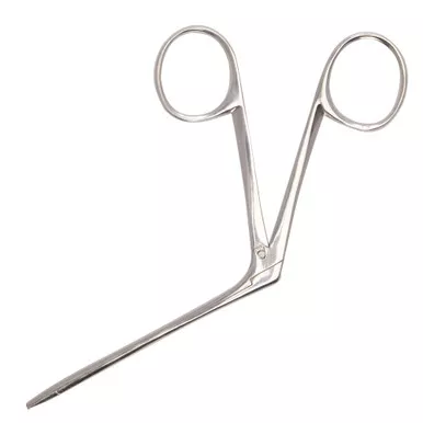 McKesson 43-2-209 - Alligator Forceps McKesson Hartmann 3-1/2 Inch Length Floor / Office Grade Pakistani Stainless Steel NonSterile NonLocking Finger Ring Handle Straight Serrated Tips