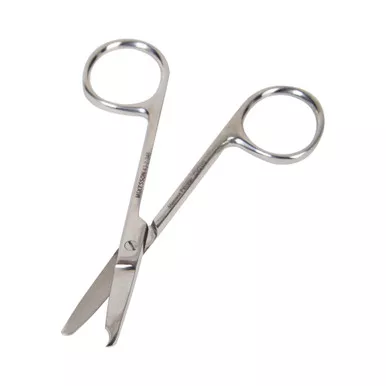 McKesson 43-2-346 - Stitch Scissors McKesson Spencer 3-1/2 Inch Length Office Grade Stainless Steel NonSterile Finger Ring Handle Straight Blunt Tip / Blunt Tip