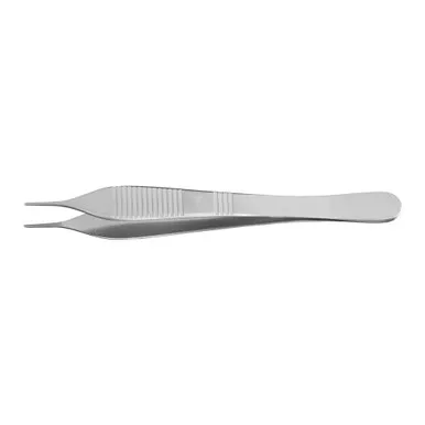 McKesson 43-2-771 - Dressing Forceps McKesson Adson 4-3/4 Inch Length Floor / Office Grade Pakistani Stainless Steel NonSterile NonLocking Thumb Handle Straight Serrated Tips